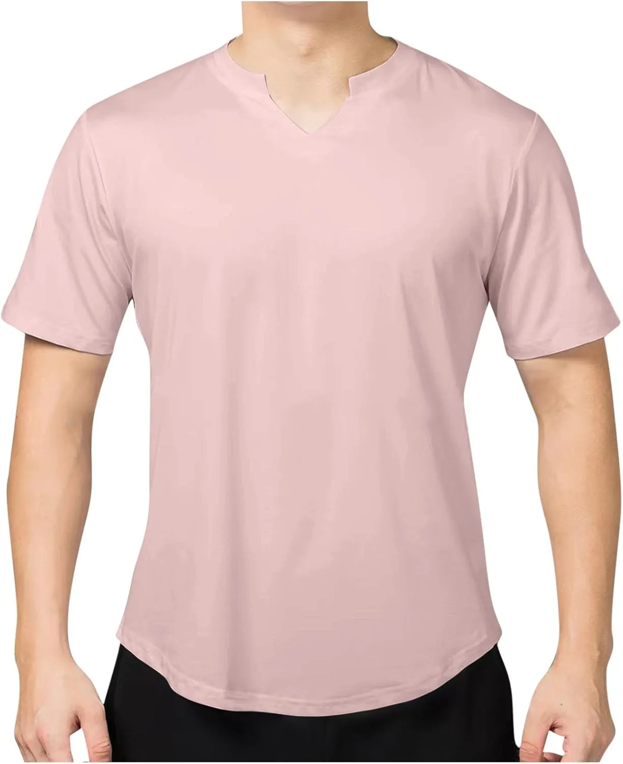 

Мужская футболка V-образного выреза с коротким рукавом для тренировок QUNPIU