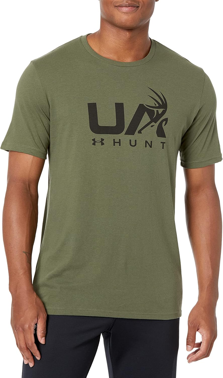 

Мужская футболка Under Armour с логотипом Antler Hunt, Marine Od Green (390)/Black