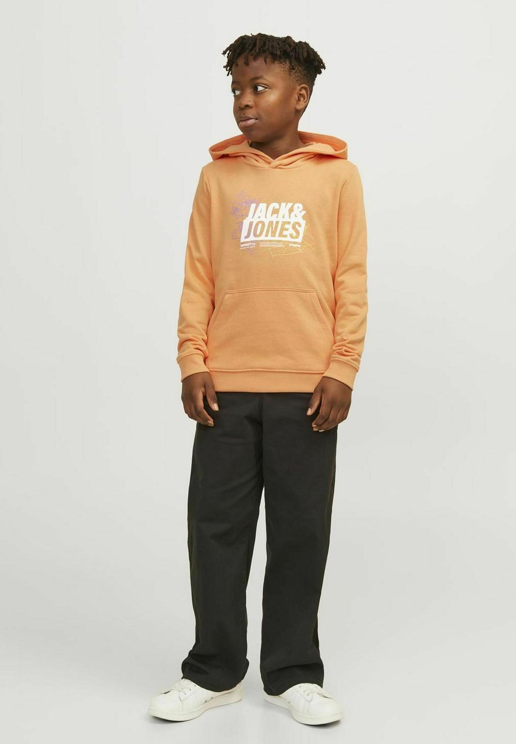 

Толстовка JCOMAP LOGO Jack & Jones Junior, цвет tangerine