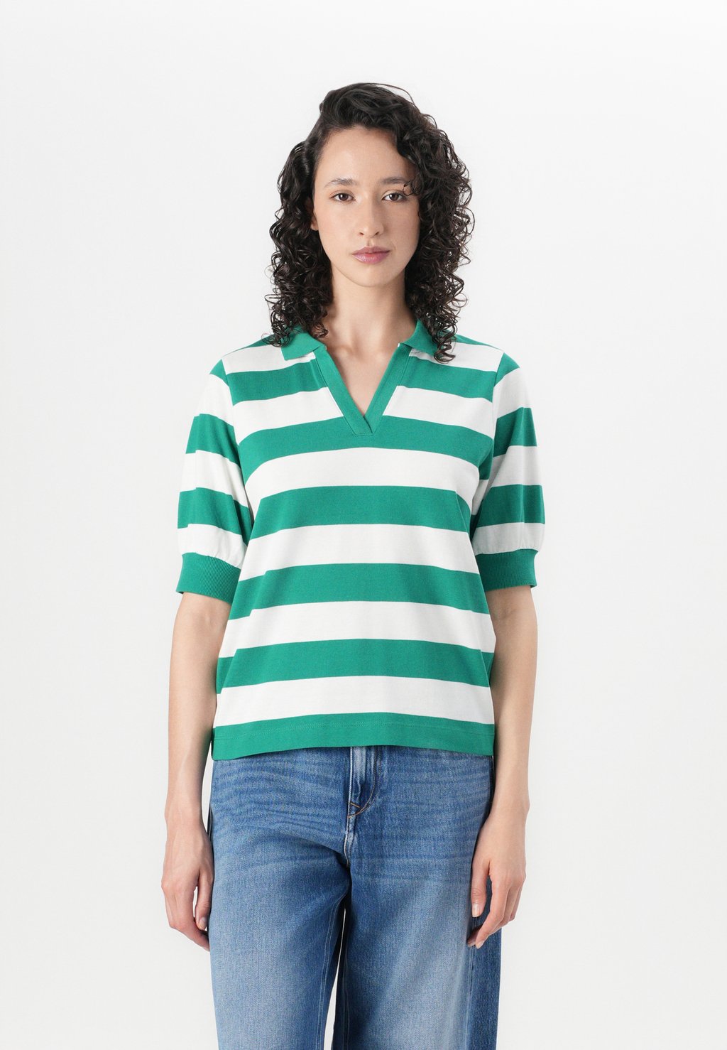 

Поло VMELLY Vero Moda, зеленый