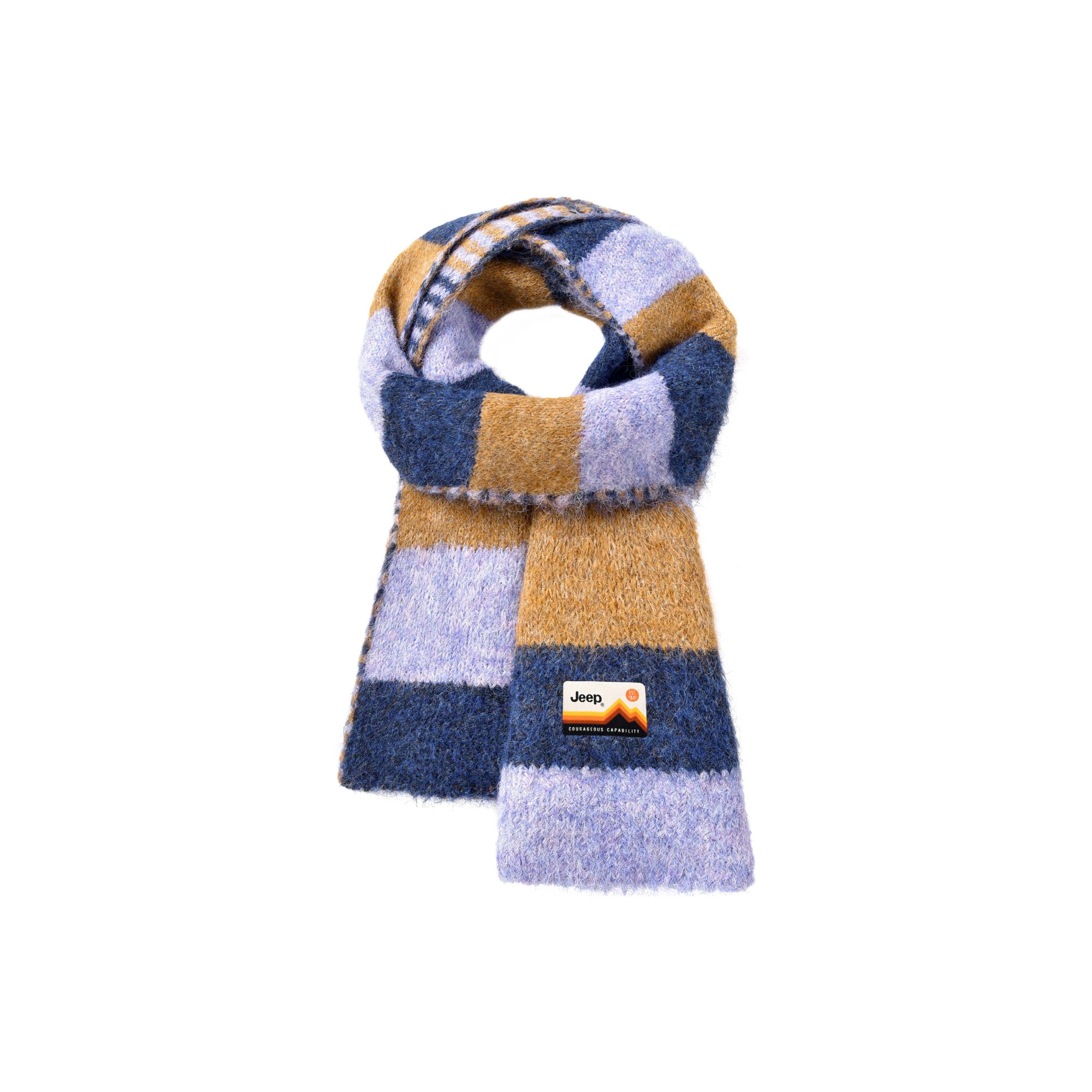

Шарф Box Limited Edition вязаный унисекс Jeep, фиолетовый синий