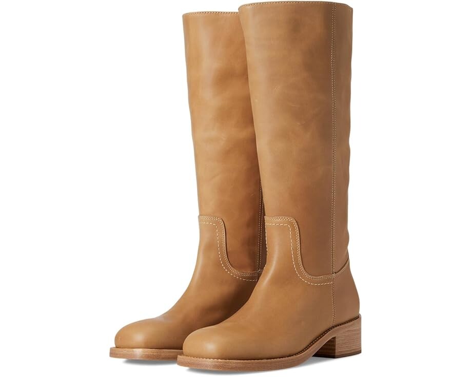 Сапоги женские Steve Madden Riggs с блочным каблуком, светло-коричневый