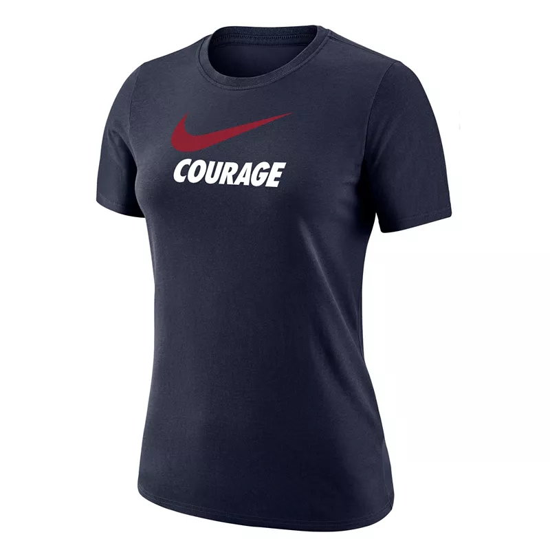 

Темно-синяя женская футболка Nike North Carolina Courage Swoosh