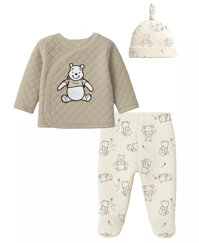 

Комплект для мальчиков или девочек из 3 предметов: футболка Pooh, шапочка и штанишки Disney, мультиколор