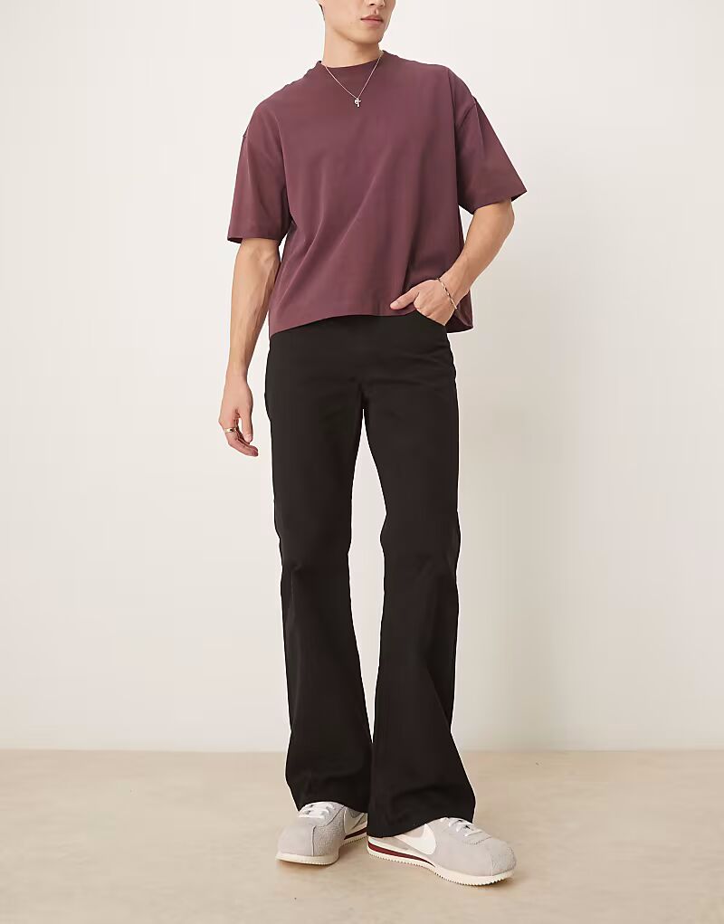 

Широкие брюки-клеш ASOS DESIGN черного цвета
