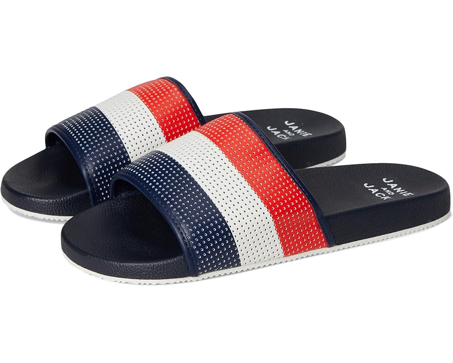 

Сандалии Janie and Jack Red White Blue Slide, цвет Multicolor