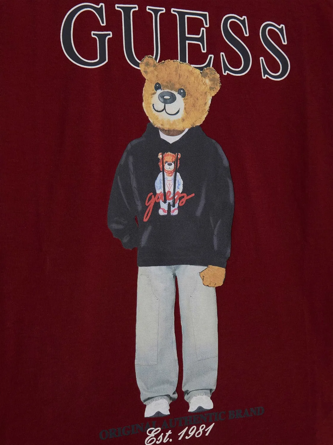Рубашка Guess темно-красного цвета — фото 3