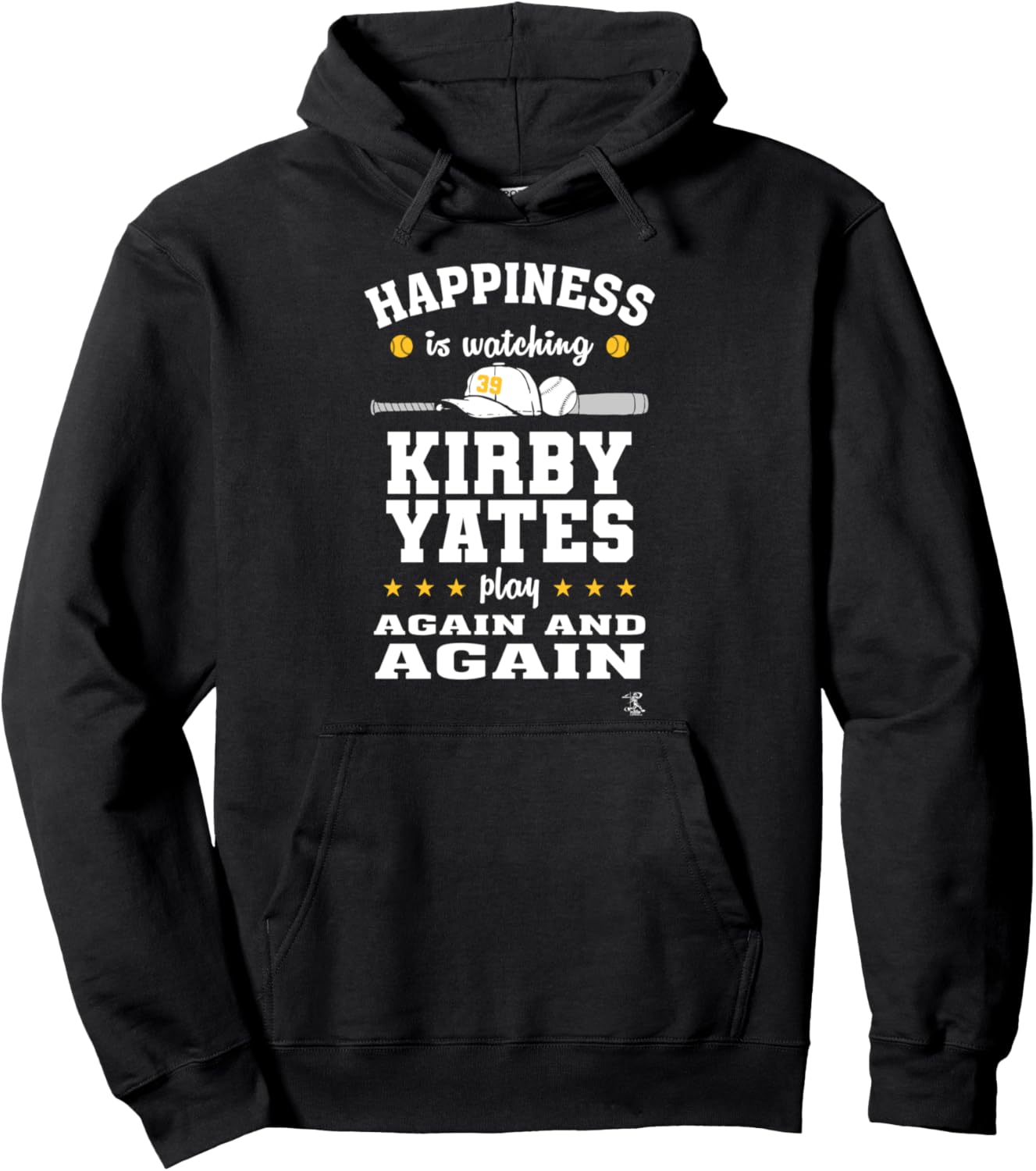 

Худи Kirby Yates Happy is Watching Game Day, черная Ballpark Mvp, Черный, Худи Kirby Yates Happy is Watching Game Day, черная Ballpark Mvp