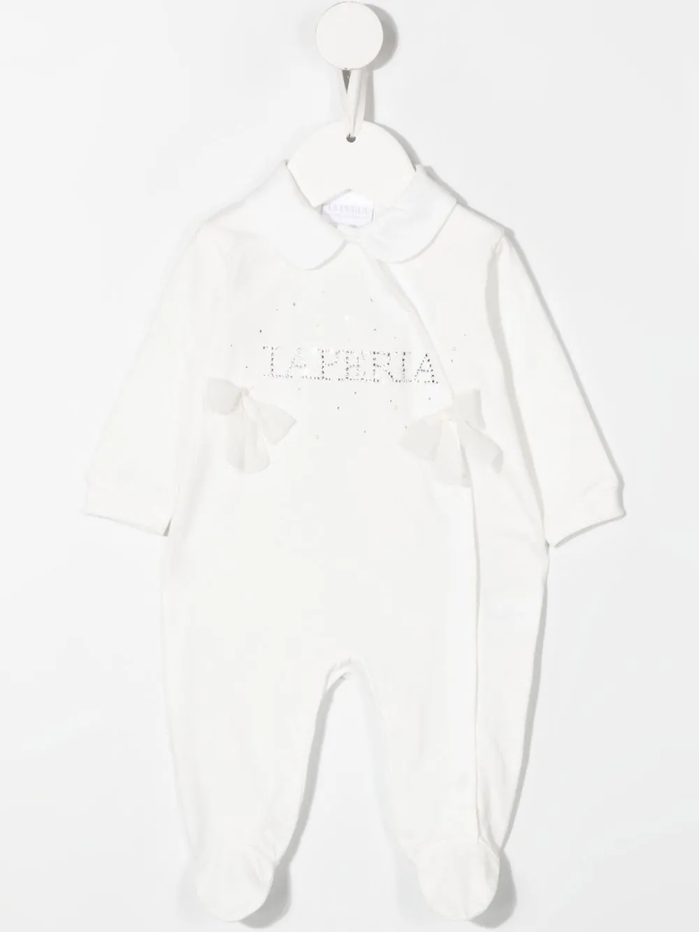 

Комплект из комбинезона и шапки с логотипом La Perla Kids, белый