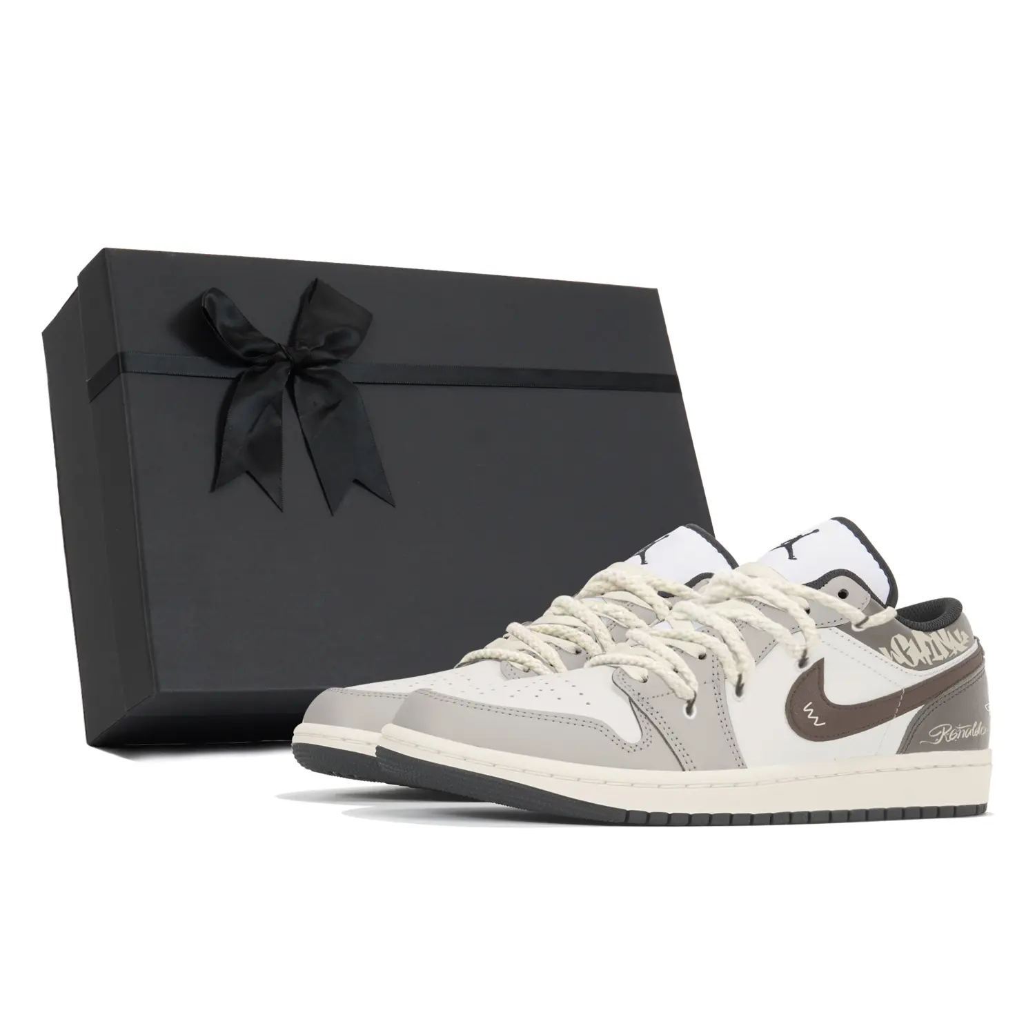 

Jordan Кроссовки баскетбольные Air 1 Chocolate Pie Wear-Resistant низкие винтажные мужские khaki