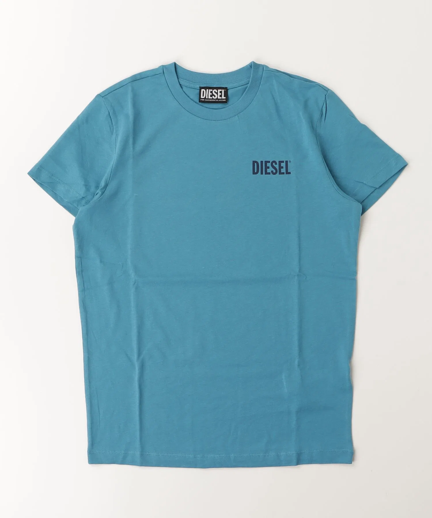 Унисекс футболка с логотипом DIESEL KIDS тёмно-синяя