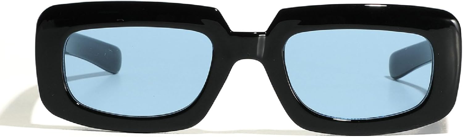 

Винтажные квадратные солнцезащитные очки для женщин, модные очки «кошачий глаз», модные солнцезащитные очки для мужчин в стиле панк с защитой от УФ-излучения mincl, Black Blue