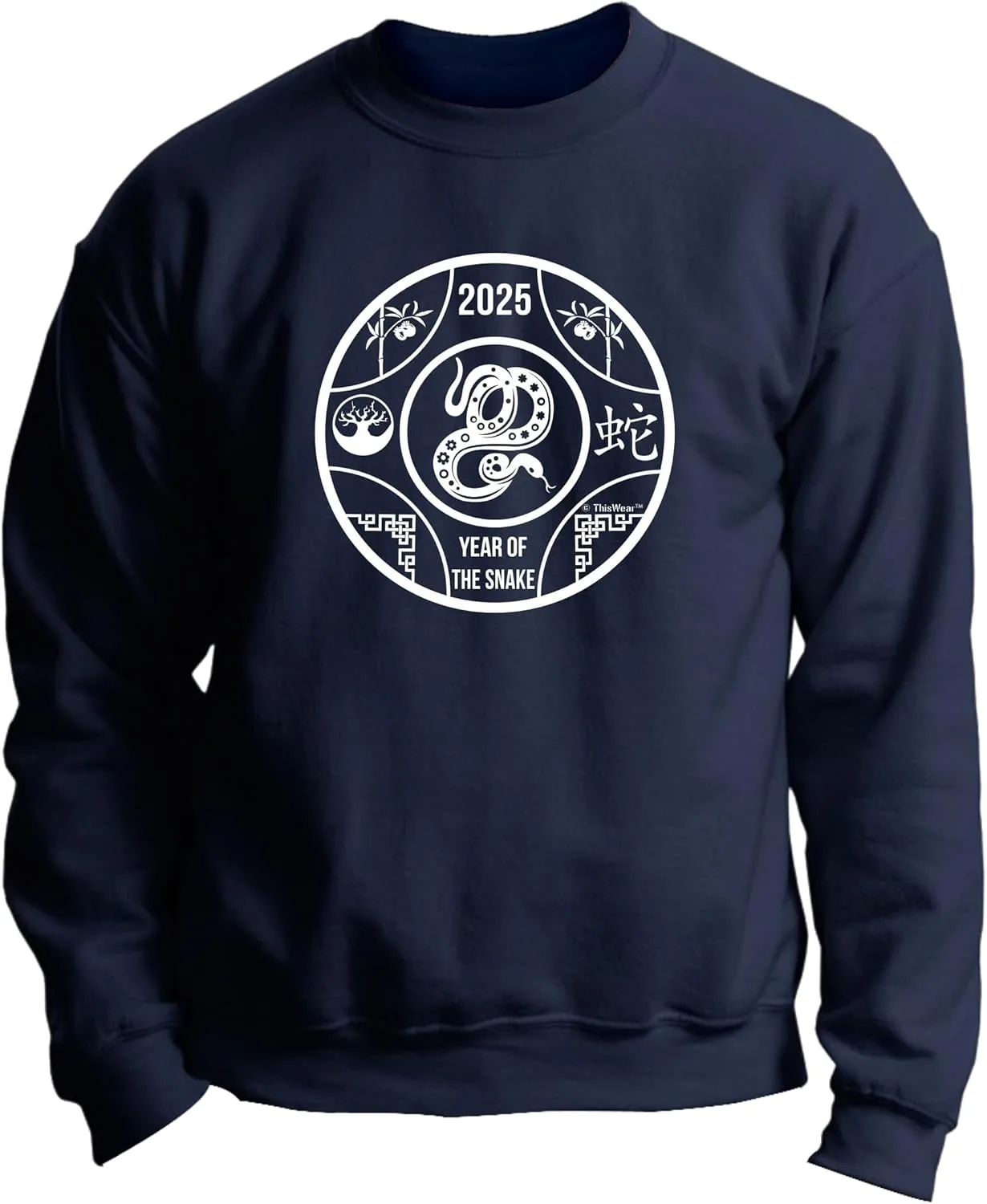 

Толстовка с длинным рукавом "2025 год змеи" ThisWear