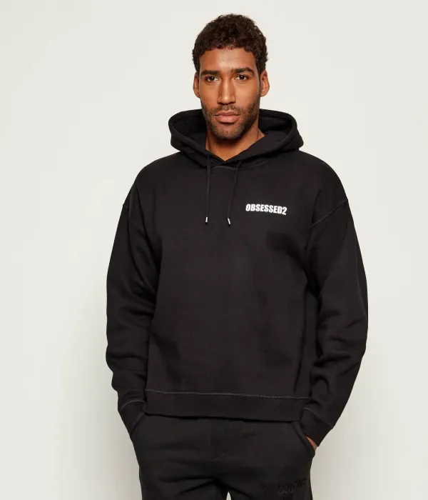 Толстовка Obsessed2 relaxed fit Dsquared2, черный