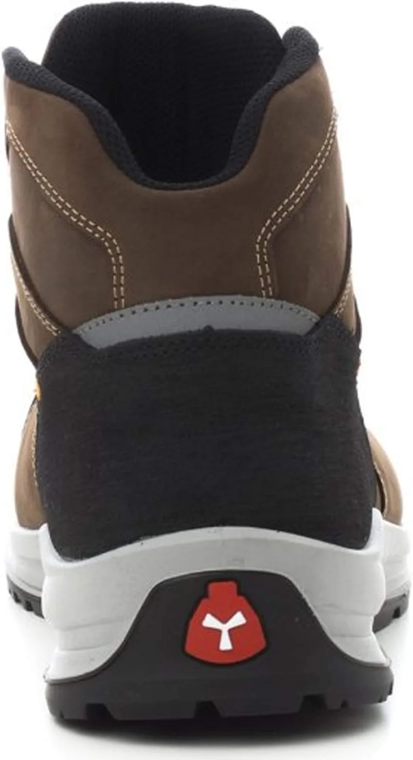 Мужские защитные ботинки PAYPER Get Force Mid Safety Shoes S3 Cow Flower, защитные, красочные, шоколадного цвета — фото 3