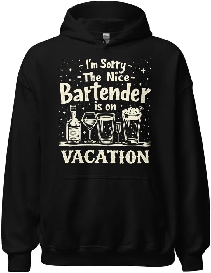 Толстовка Barkeeper Bartenders унисекс, Извините, Хороший Бармен В Отпуске Generic, черный