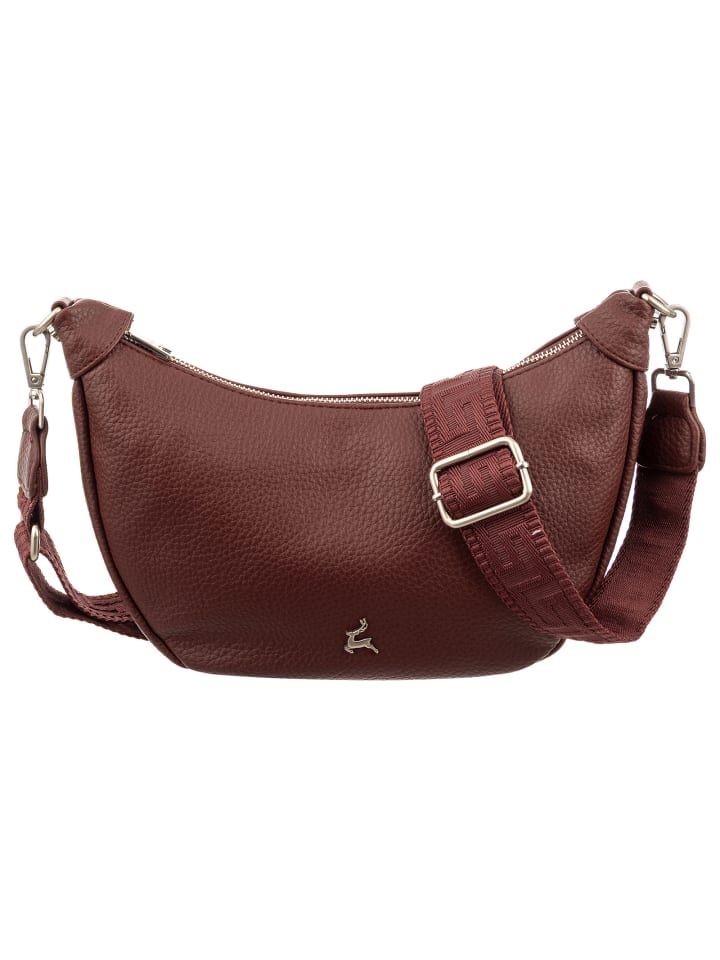 

Сумка через плечо S036-G из зернистого полиуретана бордового цвета PRATTEN