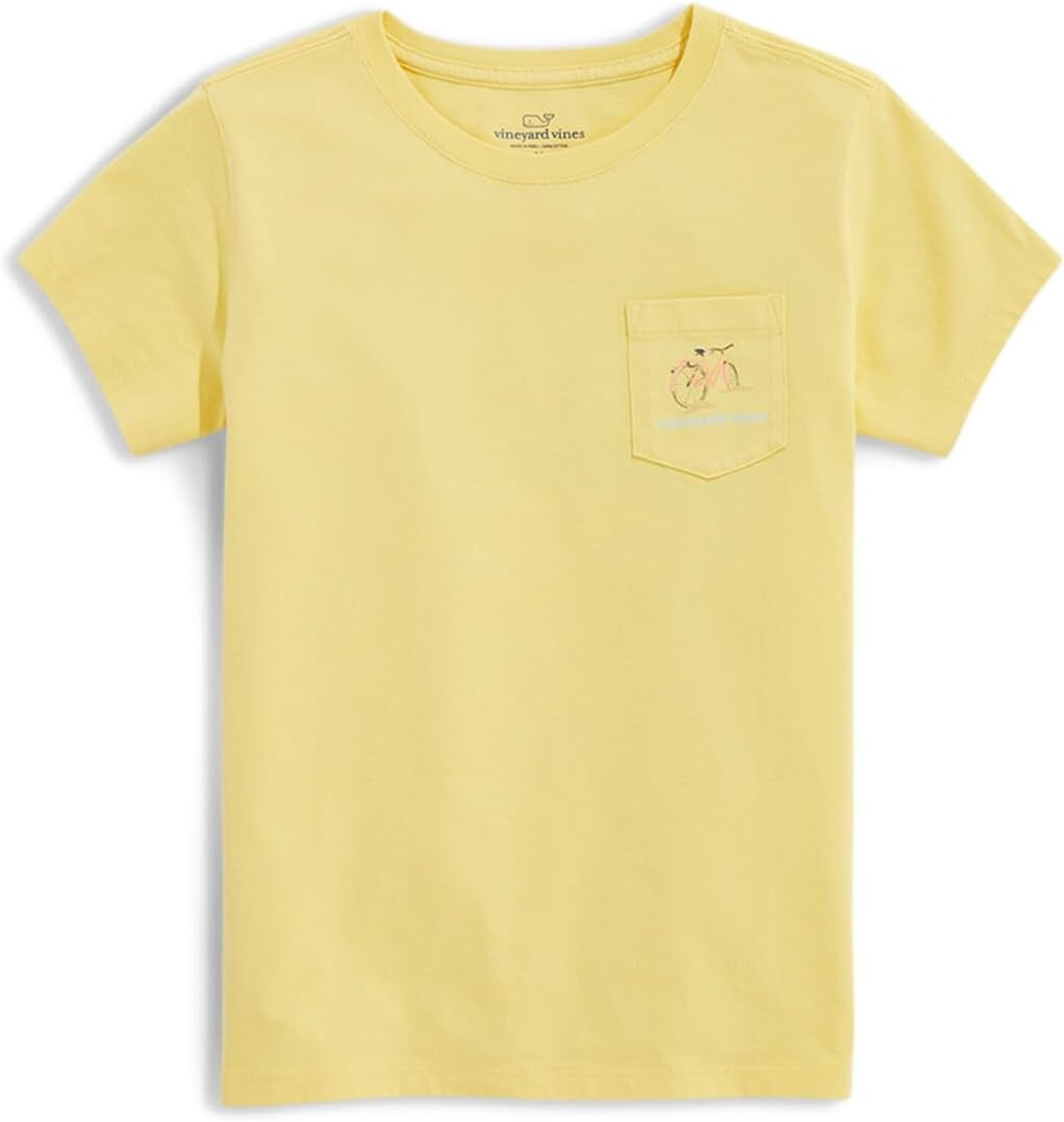 

Футболка Vineyard Vines Girls Painted Beach Bike Short Sleeves, цвет Lemon Twist