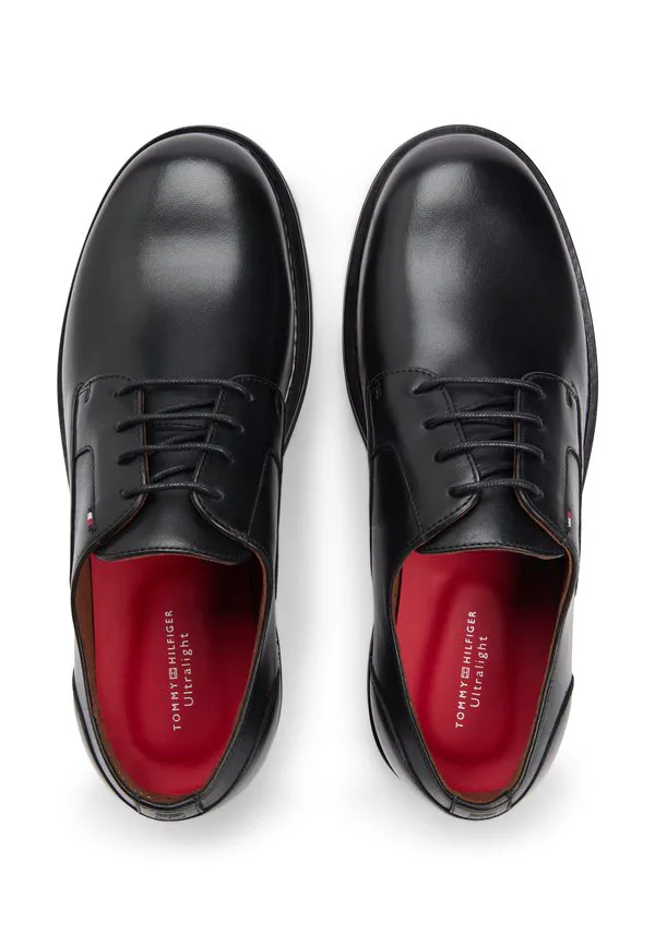 Сверхлегкие кожаные туфли-дерби на шнуровке Tommy Hilfiger, Black — фото 4