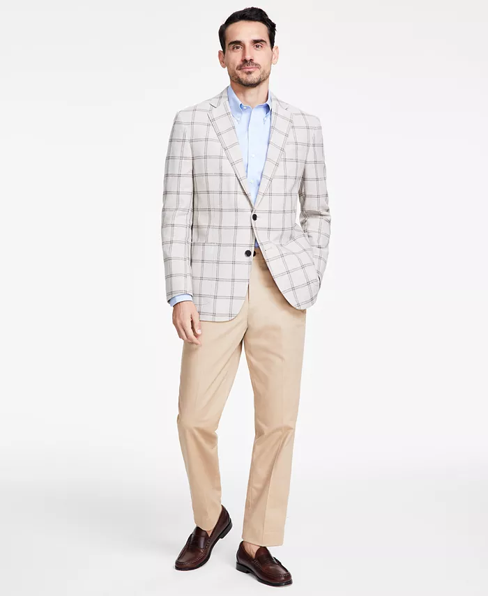 

Мужской спортивный пиджак классического кроя Brooks Brothers, коричневый/бежевый