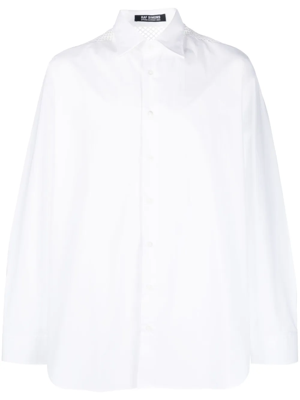 

Рубашка с сетчатой вставкой Raf Simons, белый