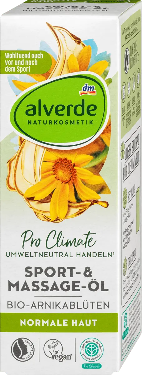 

альверде спорт Массажное масло из органических цветов арники 100 мл. alverde NATURKOSMETIK