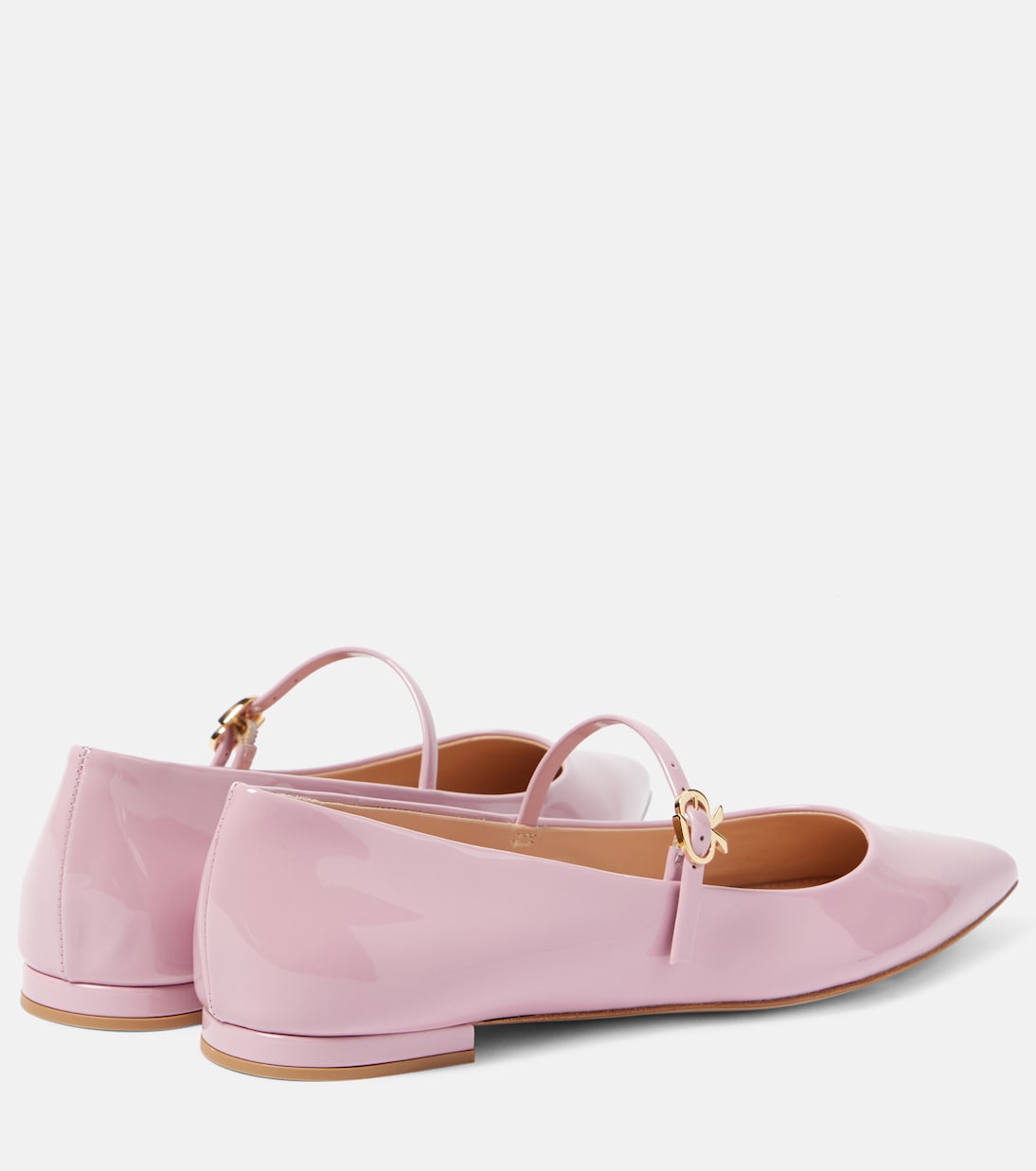 Туфли Мэри Джейн Ribbon Jane 05 из лакированной кожи Gianvito Rossi, Sugar — фото 3