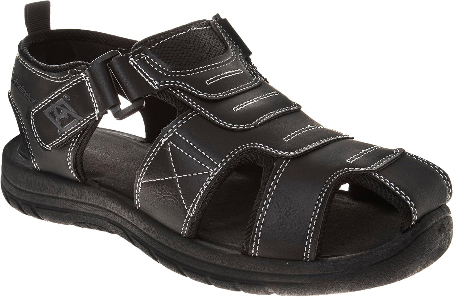 

Мужские сандалии Avalanche с рыбачьим дизайном и застежкой на липучке для походов, прогулок и пляжа, сандалии для взрослых, черный/коричневый