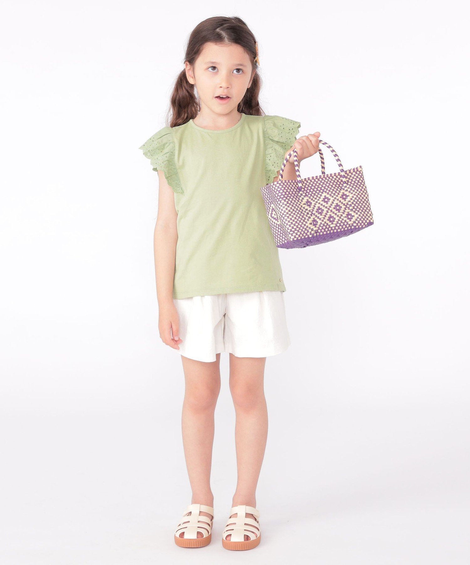Детская футболка с кружевной оборкой, размер 100-130 см SHIPS KIDS, Light green — фото 4