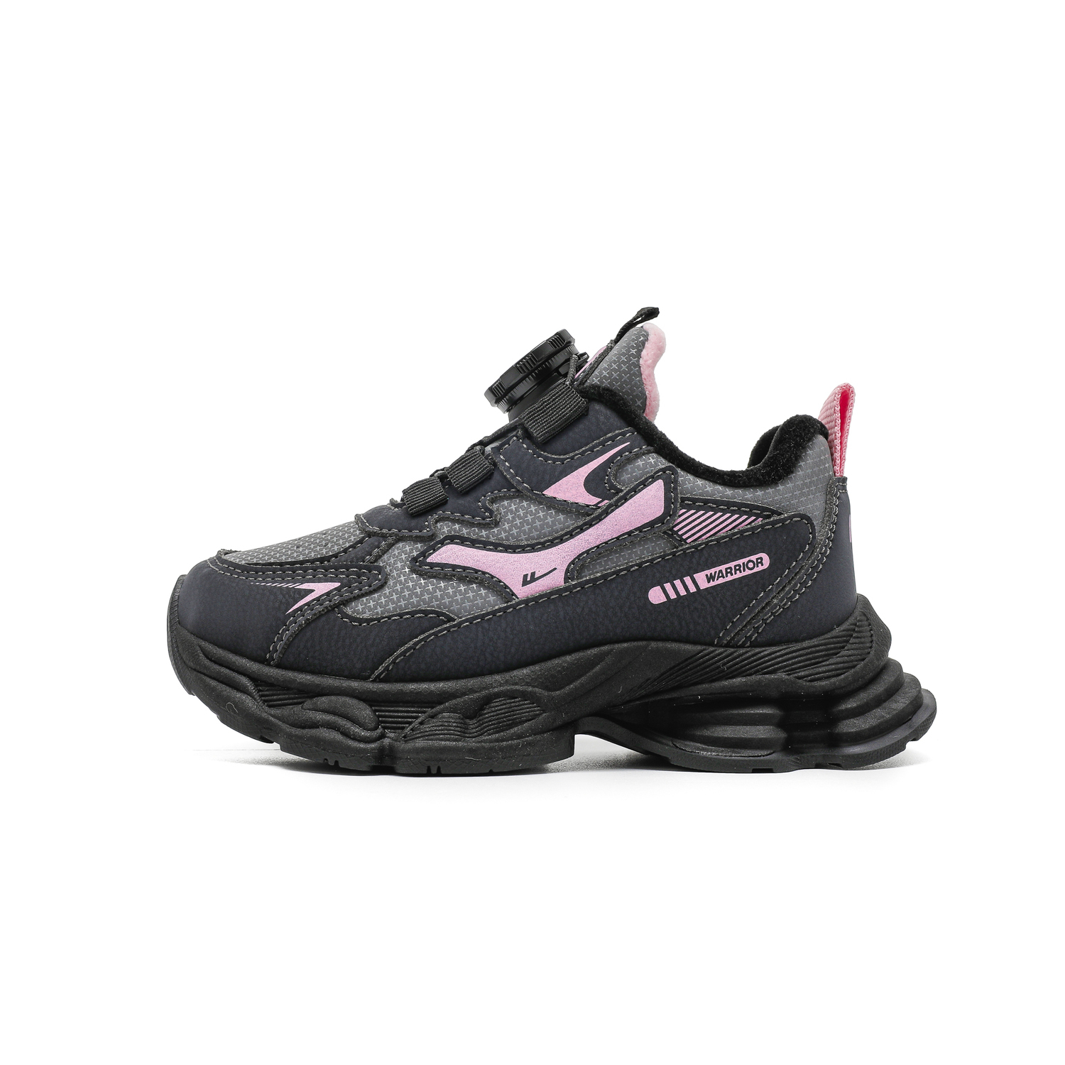 Детские кроссовки Waterproof And Slip Resistant WARRIOR, черный/темно-серый/розовый (fleece-lined)