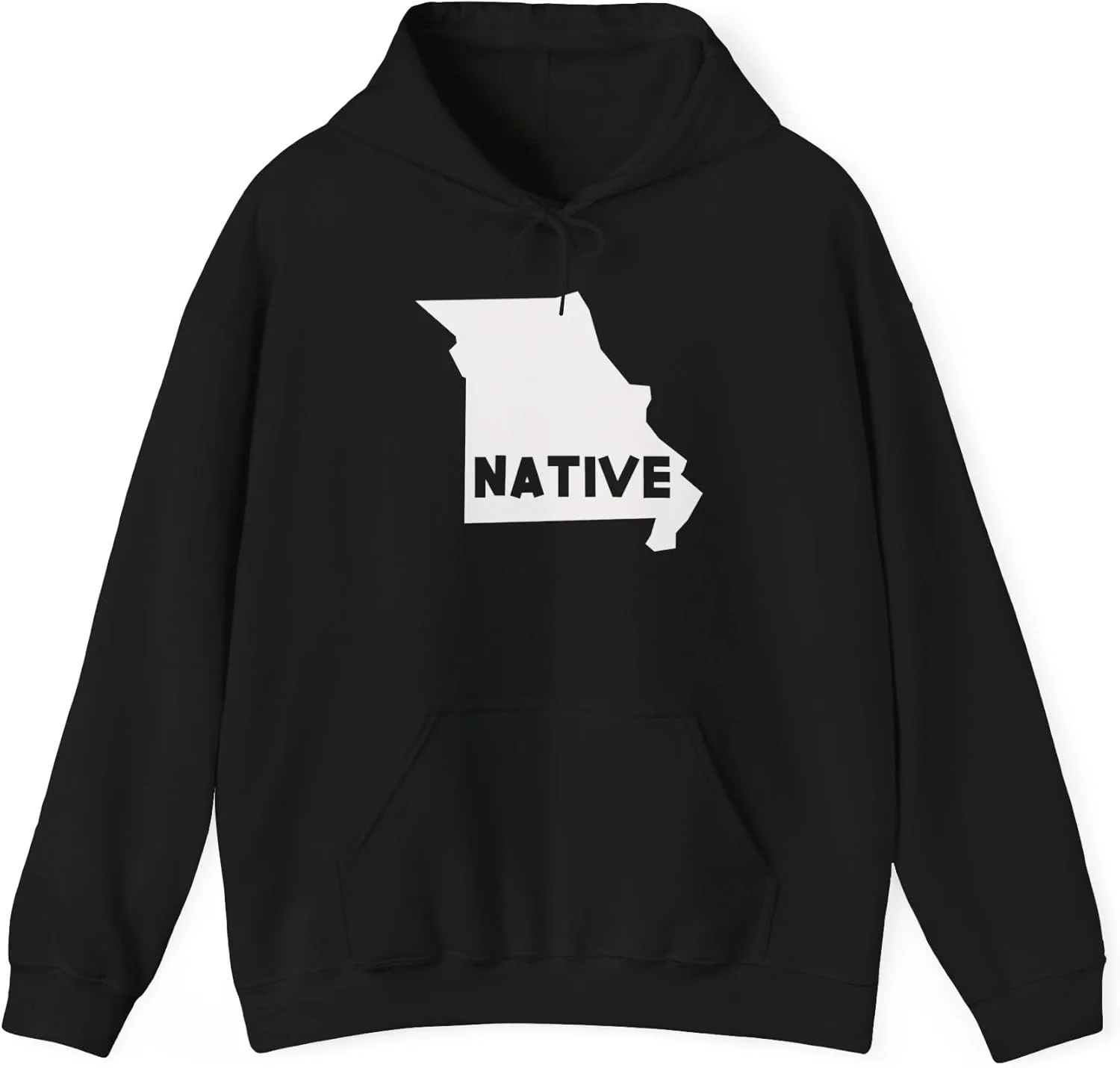 Толстовка с капюшоном Missouri Native State Map Home Hometown Love Hoodie Unisex Heavy Blend Hooded Sweatshirt GENERIC, черный