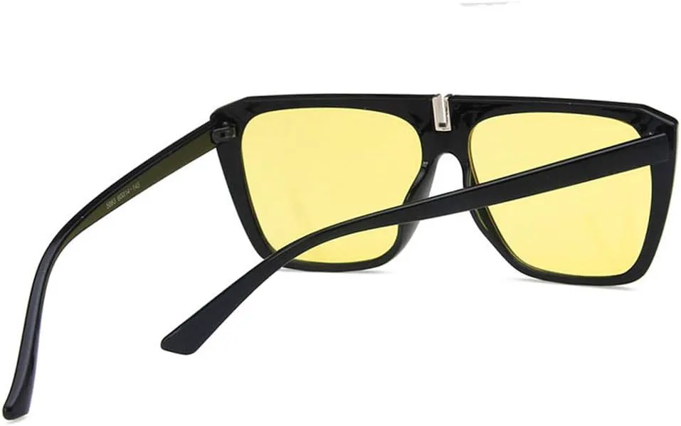 

Солнцезащитные очки Shiratori унисекс, модные, ярко-черные, серые, для отдыха, квадратные, неполяризованные, с защитой от УФ-излучения UV400, Bright Black Yellow