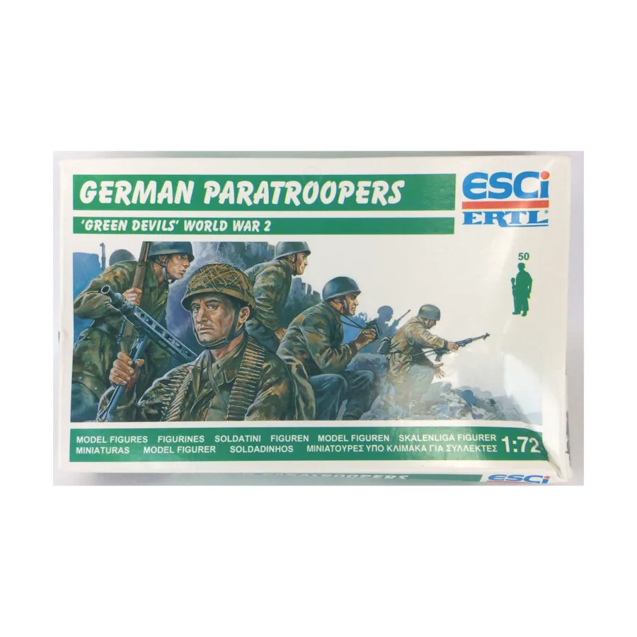 

Немецкие десантники «Зеленые дьяволы» Второй мировой войны., Plastic Military Figures (1:72) (ESCI)