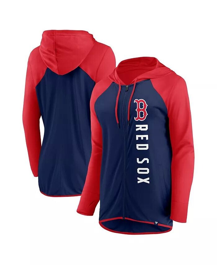 

Женская темно-красная куртка с капюшоном и молнией во всю длину Boston Red Sox Forever Fan Fanatics, синий