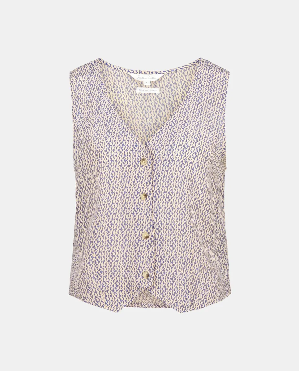 

Женский креповый жилет Southern Cotton, тёмно-синий