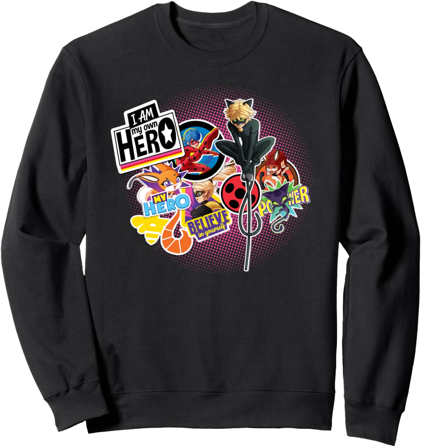 

Толстовка Miraculous Collection Ladybug and All Heroez, черный
