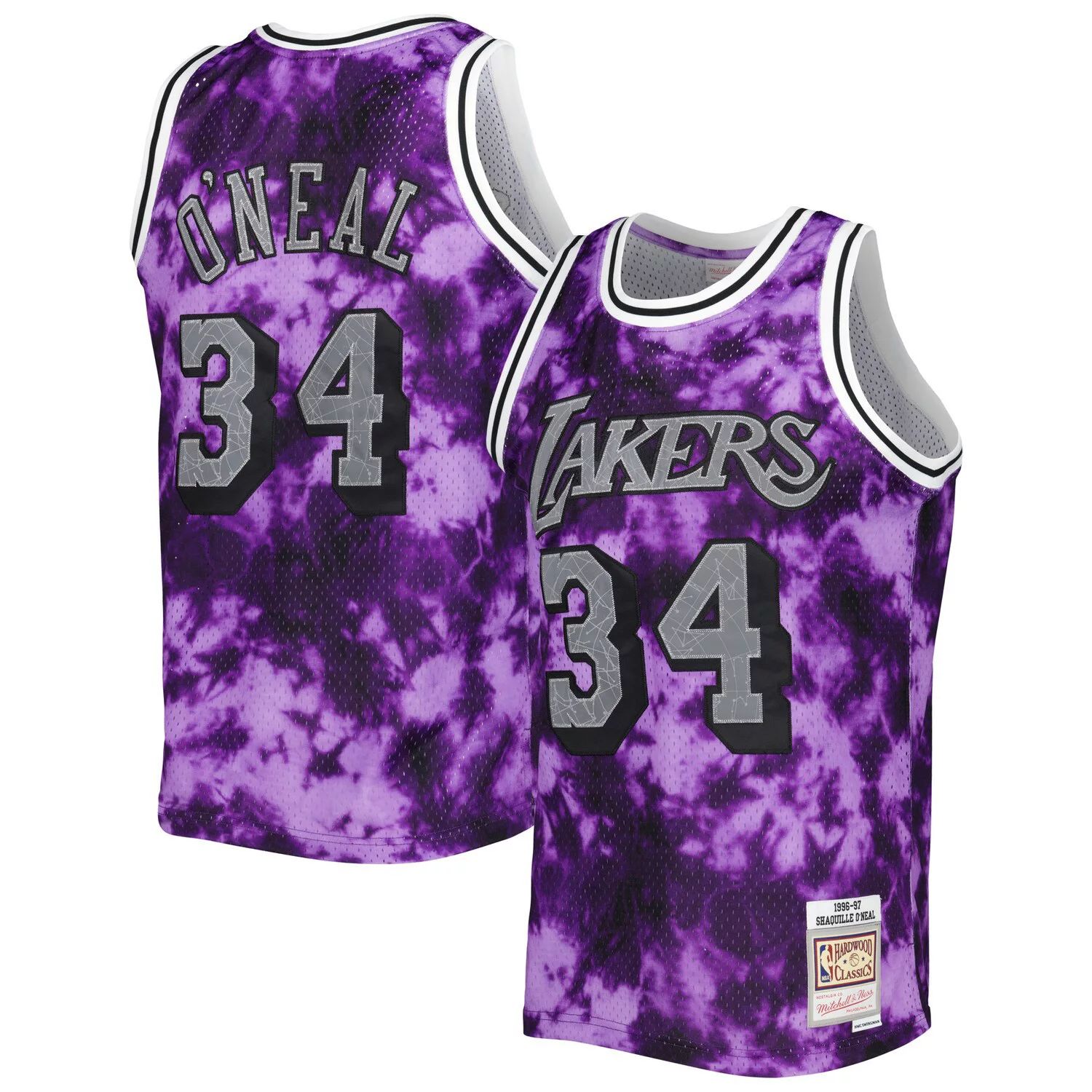 

Мужская фиолетовая майка Mitchell & Ness Shaquille O'Neal Los Angeles Lakers 1996-97 Galaxy Swingman, Фиолетовый, Мужская фиолетовая майка Mitchell & Ness Shaquille O'Neal Los Angeles Lakers 1996-97 Galaxy Swingman