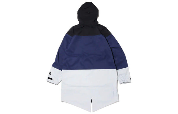 Куртка men's lab colorblock sports hooded windbreaker jacket multicolor 'black navy grey' Nike, черный — фото 2