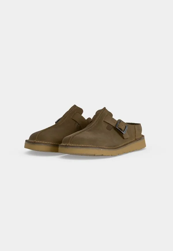 Тапочки-Мулы solsbury Clarks, Khaki — фото 3