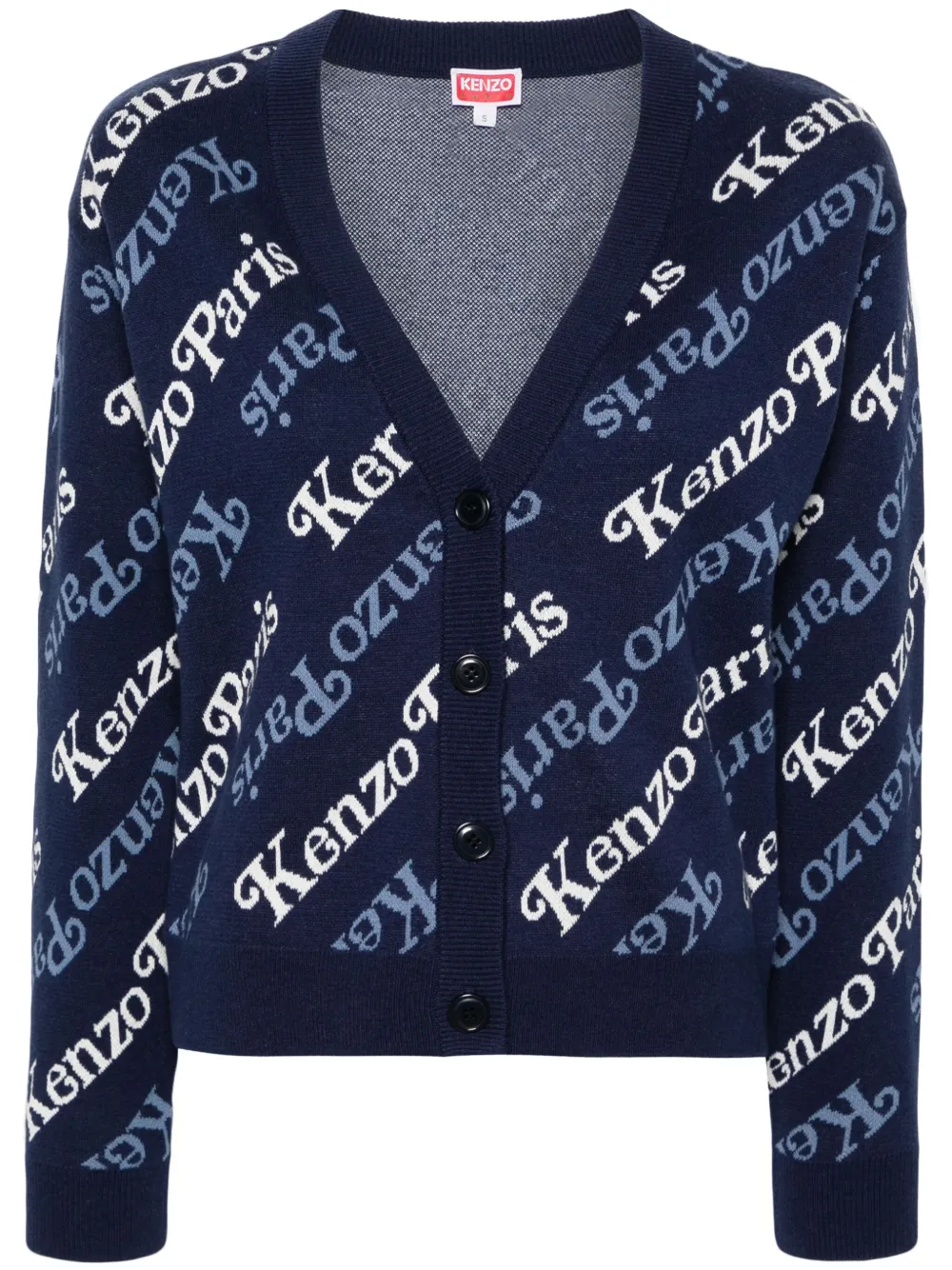 

Укороченный кардиган Verdy с логотипом KENZO, синий