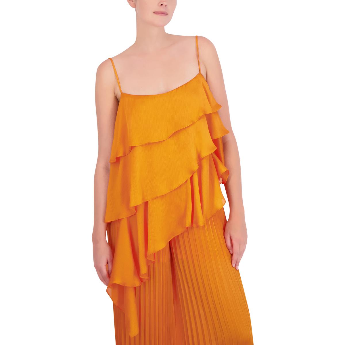 

Женская асимметричная многослойная блузка BCBGMAXAZRIA, оранжевый
