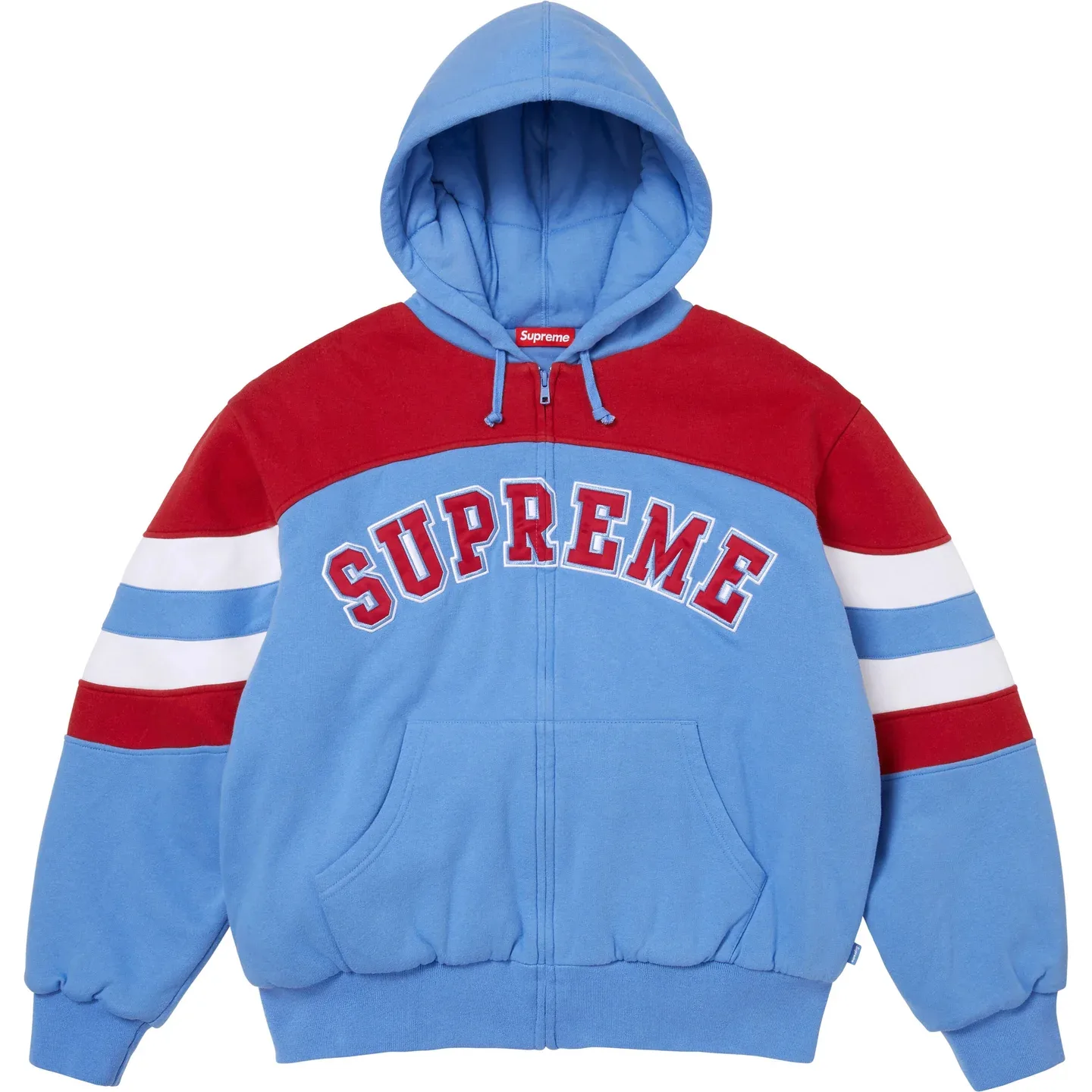Толстовка с капюшоном и молнией unisex SS26 WEEK1 Supreme, синий/синий