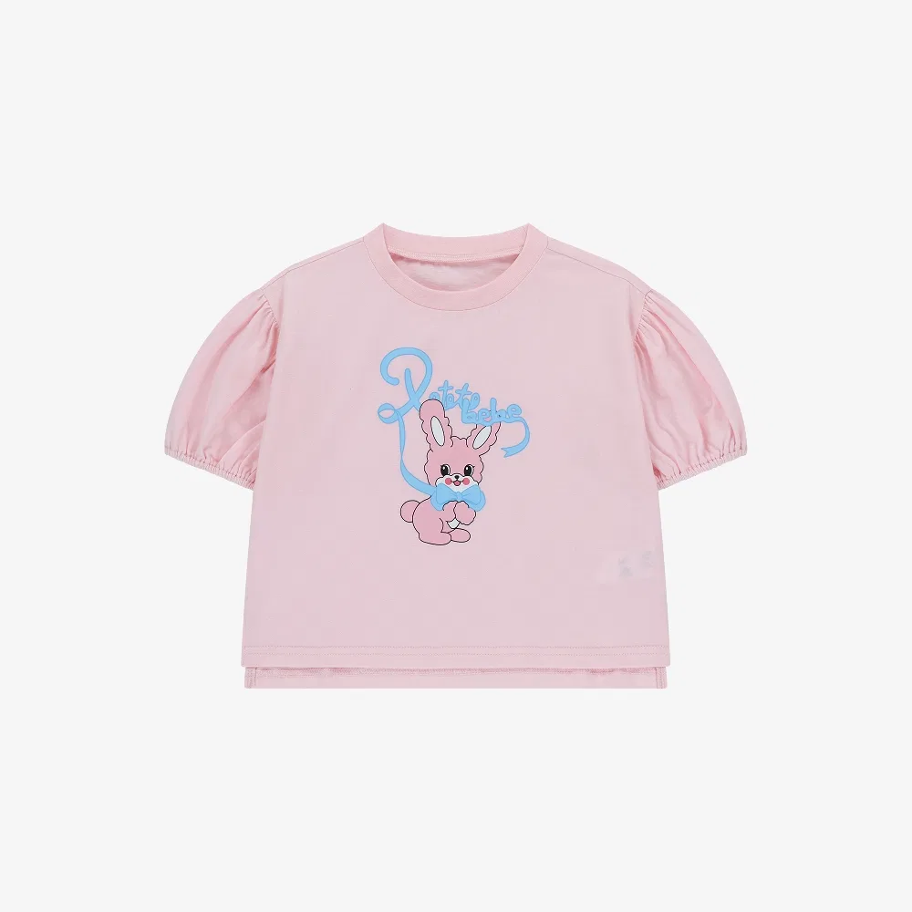 Детская розовая футболка Tropical Puff от Rototobebe