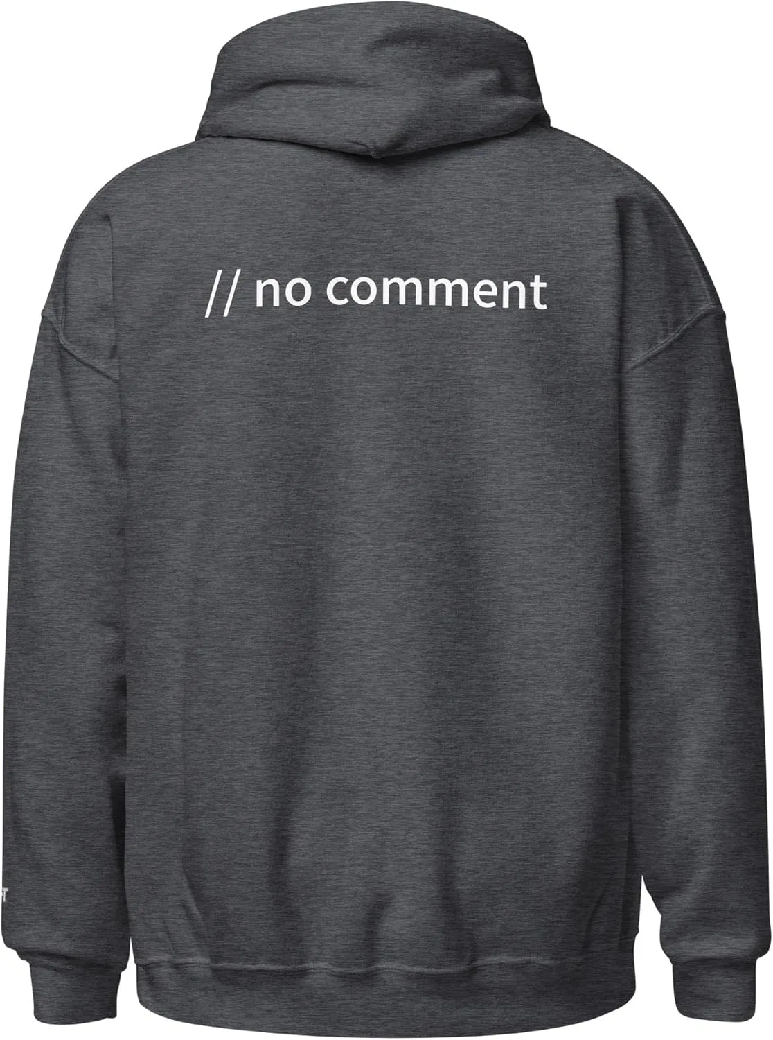 Худи унисекс, Dark Heather, размерная сетка S-5XL