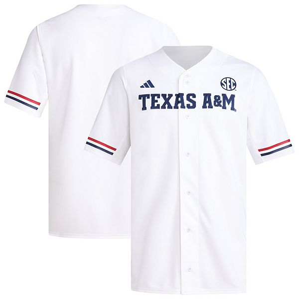 

Мужская белая бейсбольная майка texas a&m aggies replica Adidas
