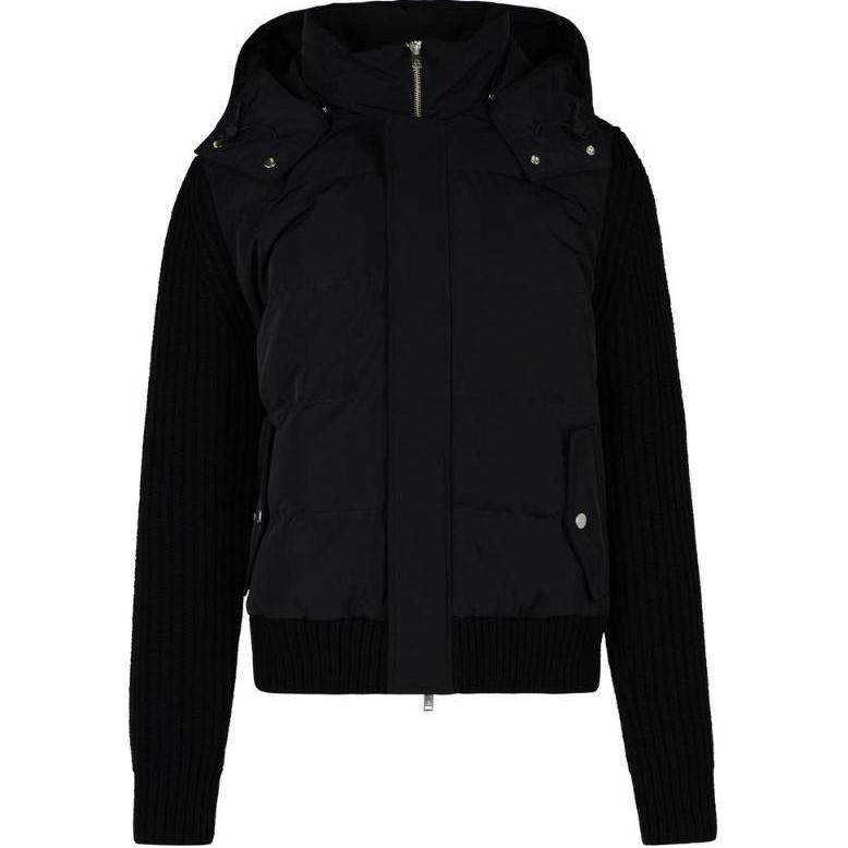 

Moose Knuckles Куртка-бомбер на молнии из смесовой шерсти, Black