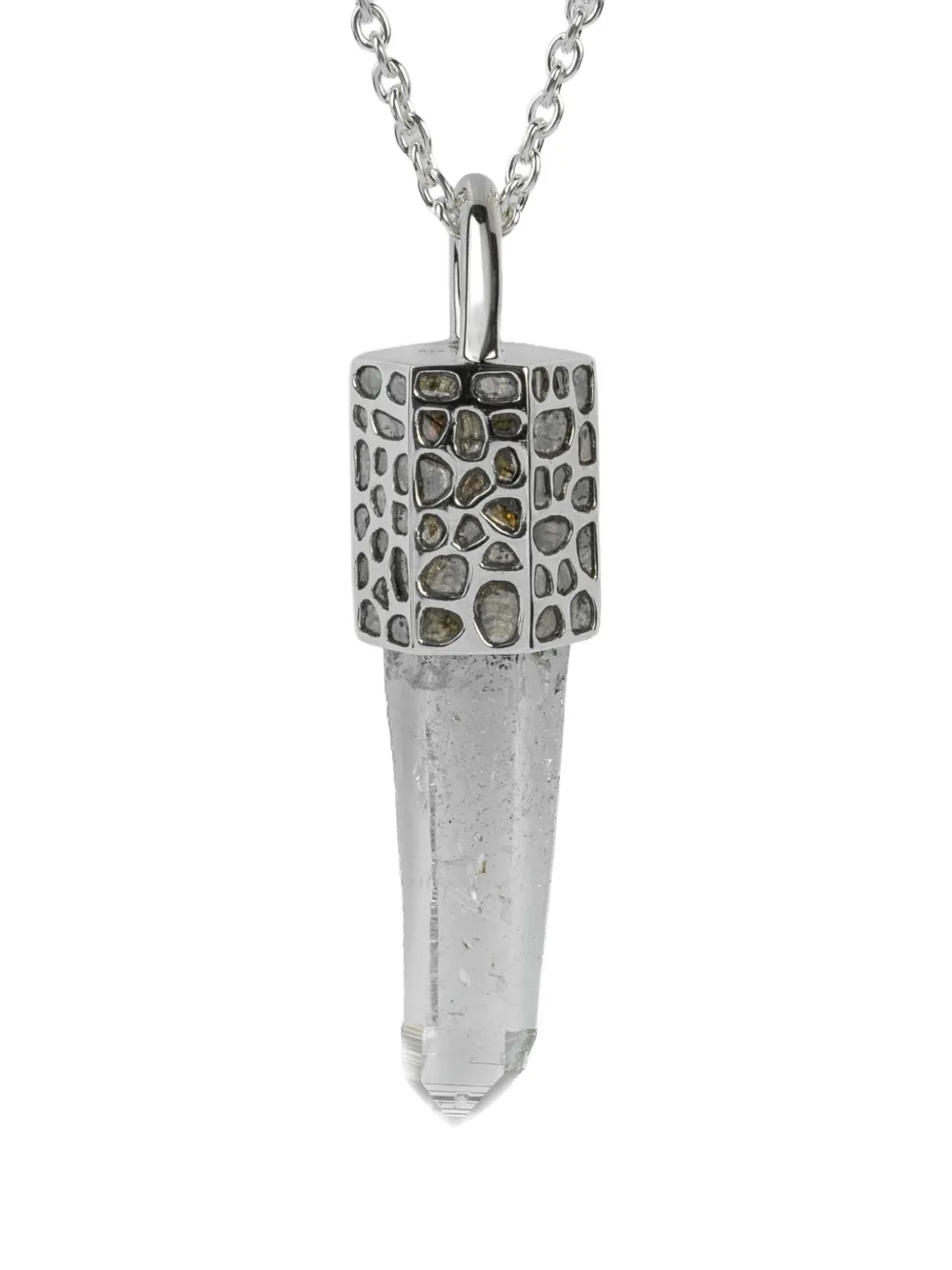 

Серебряное ожерелье-талисман с кварцем и бриллиантами Parts Of Four