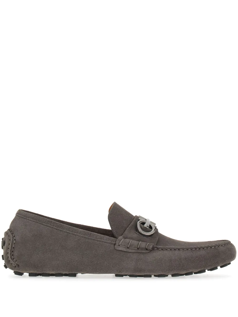 

Лоферы с пряжкой Gancini Ferragamo, серый