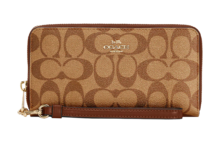 

COACH Клатч с кожаным кошельком на холсте
