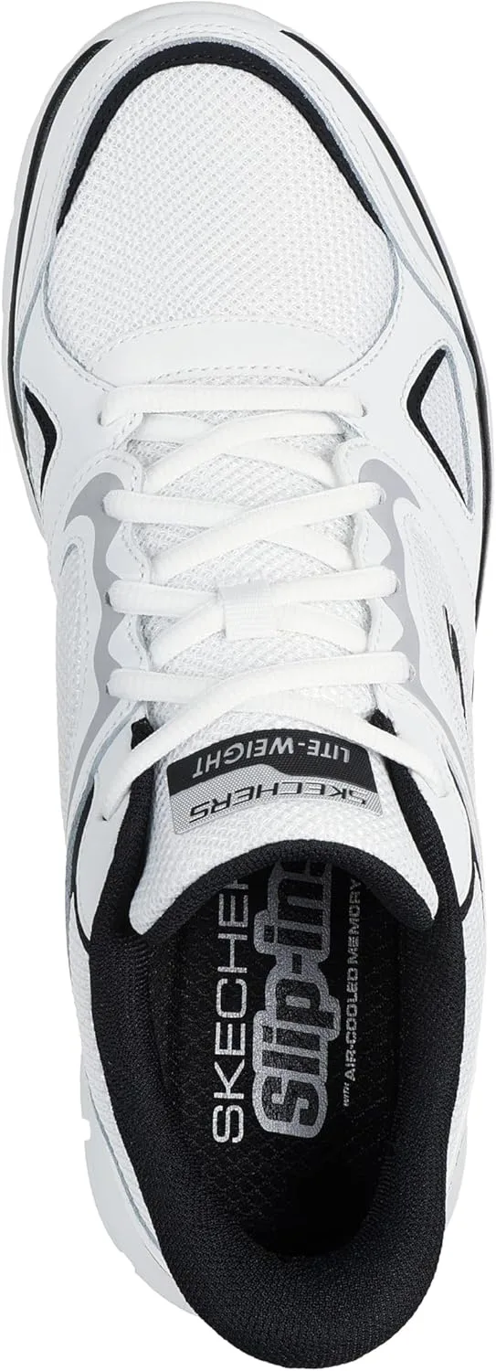 Мужские кроссовки Skechers Hands-Free Slip-ins Track Trainers, белый/черный — фото 4